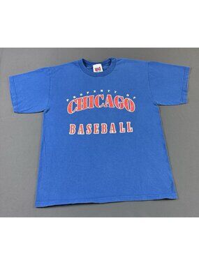 Rare Vintage 90s Chicago Cubs Baseball MLB Sports Streetwear Hype Large Promo T